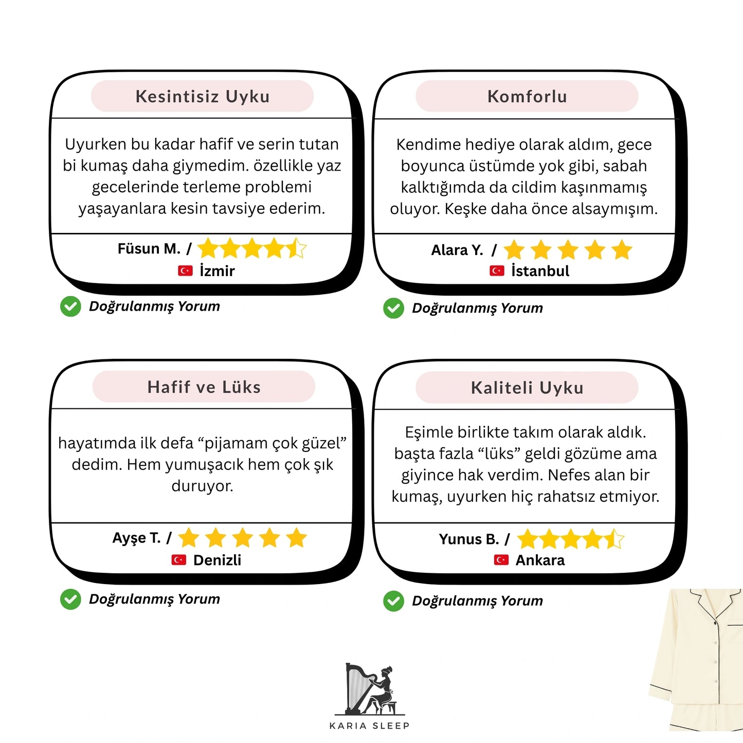 %100 Dut İpeği Pijama Seti